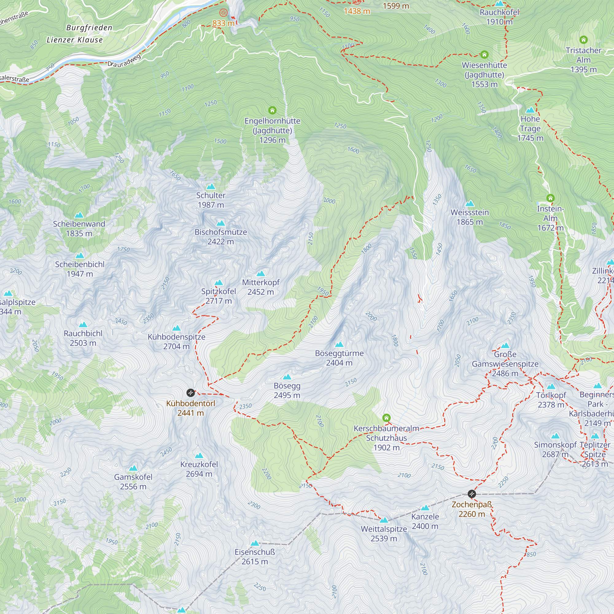 Jagdhütte Mitterkopfhüttl map