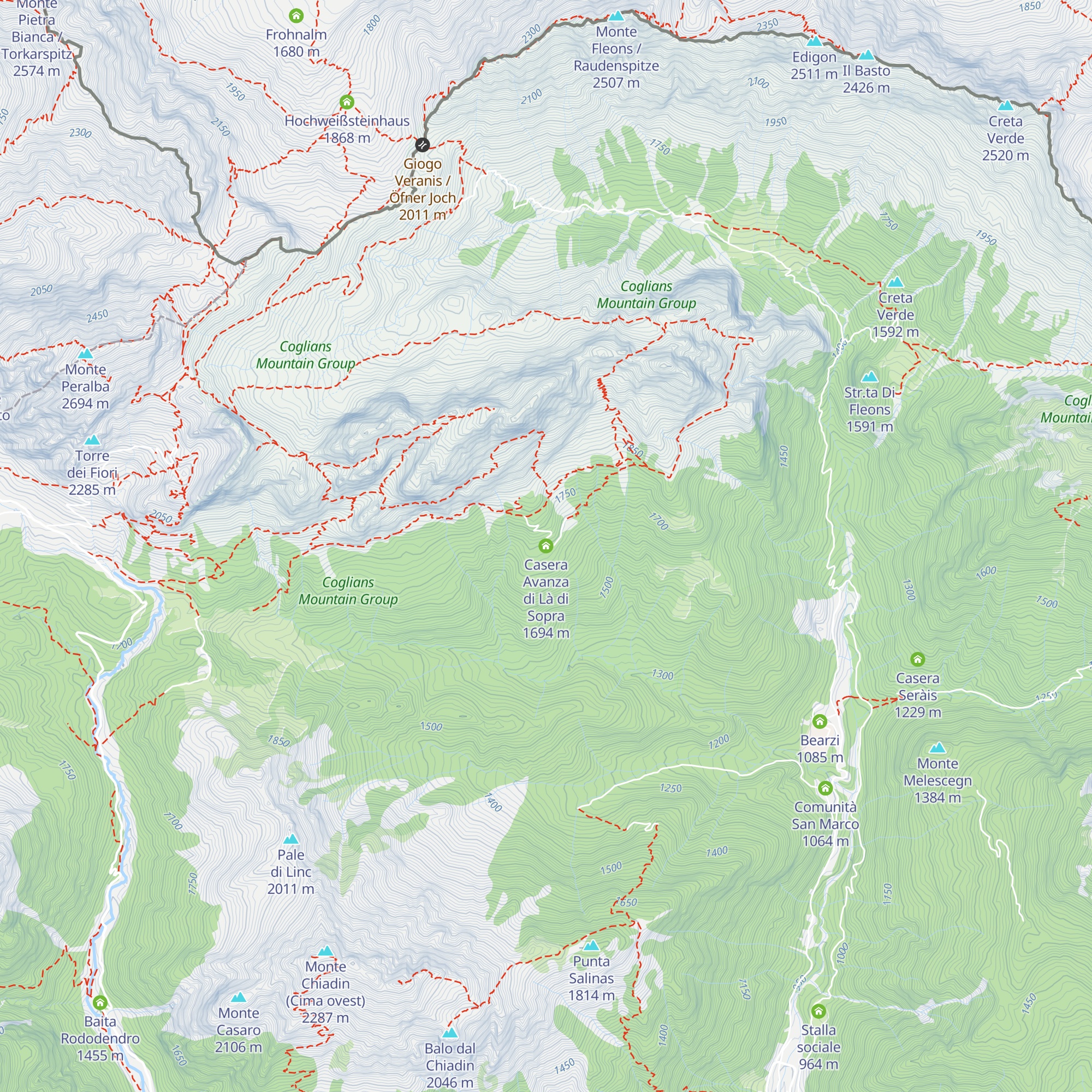 Casera Avanza di Là di Sopra map