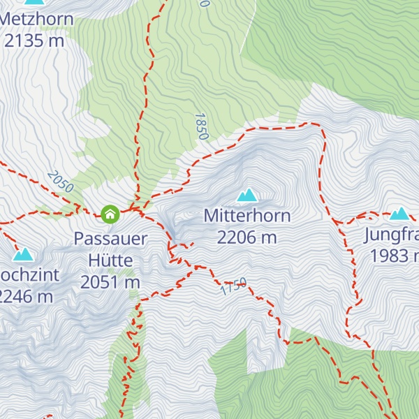 Map of Östliche Mitterspitze