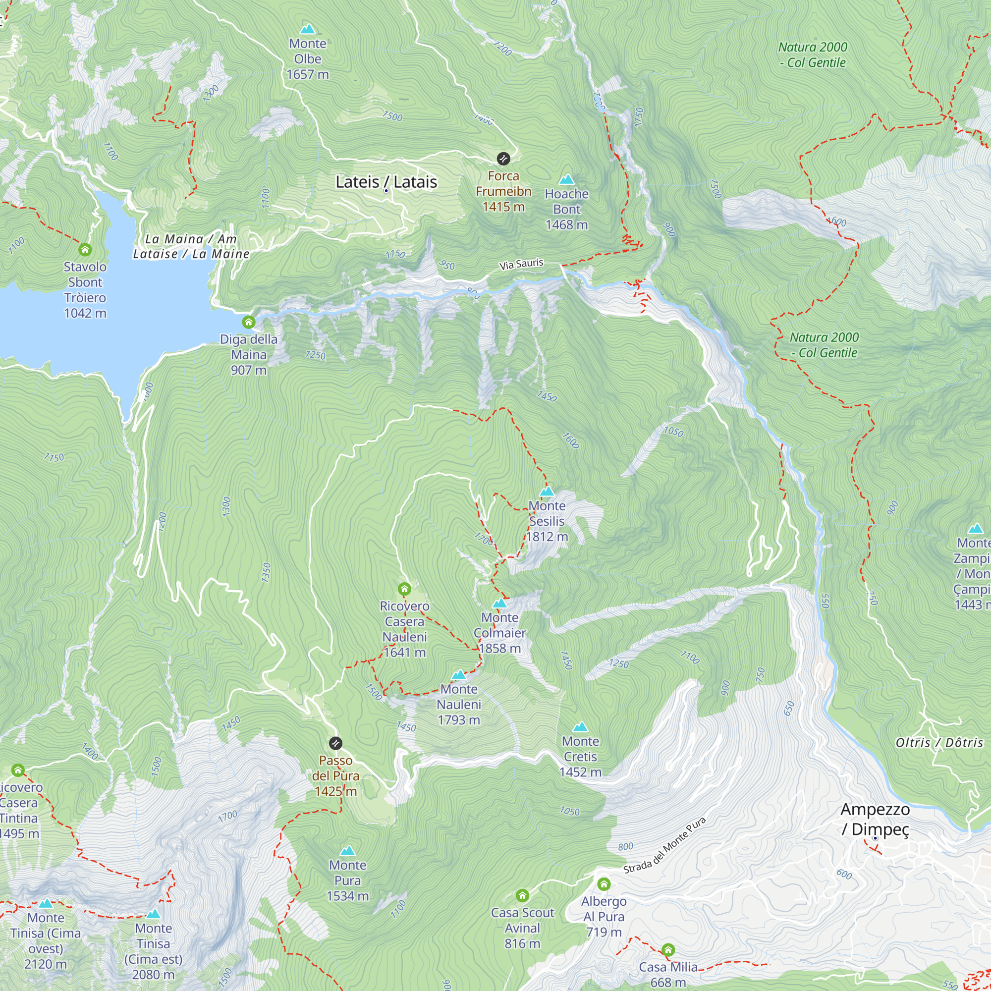 Ricovero Casera Colmaier map