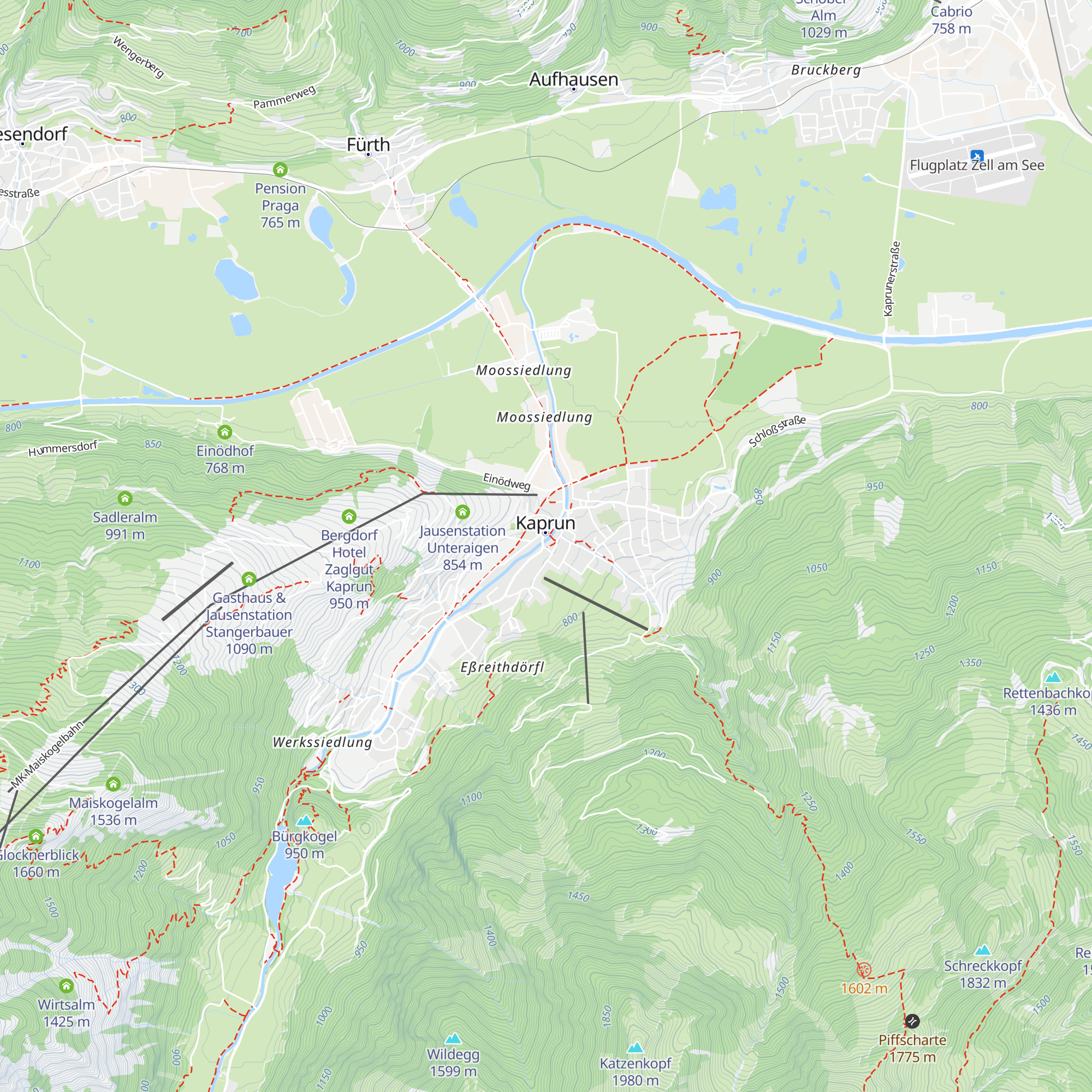 Information & Fremdenverkehrsverband Kaprun map