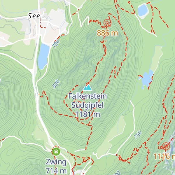 Map of Falkenstein Südgipfel