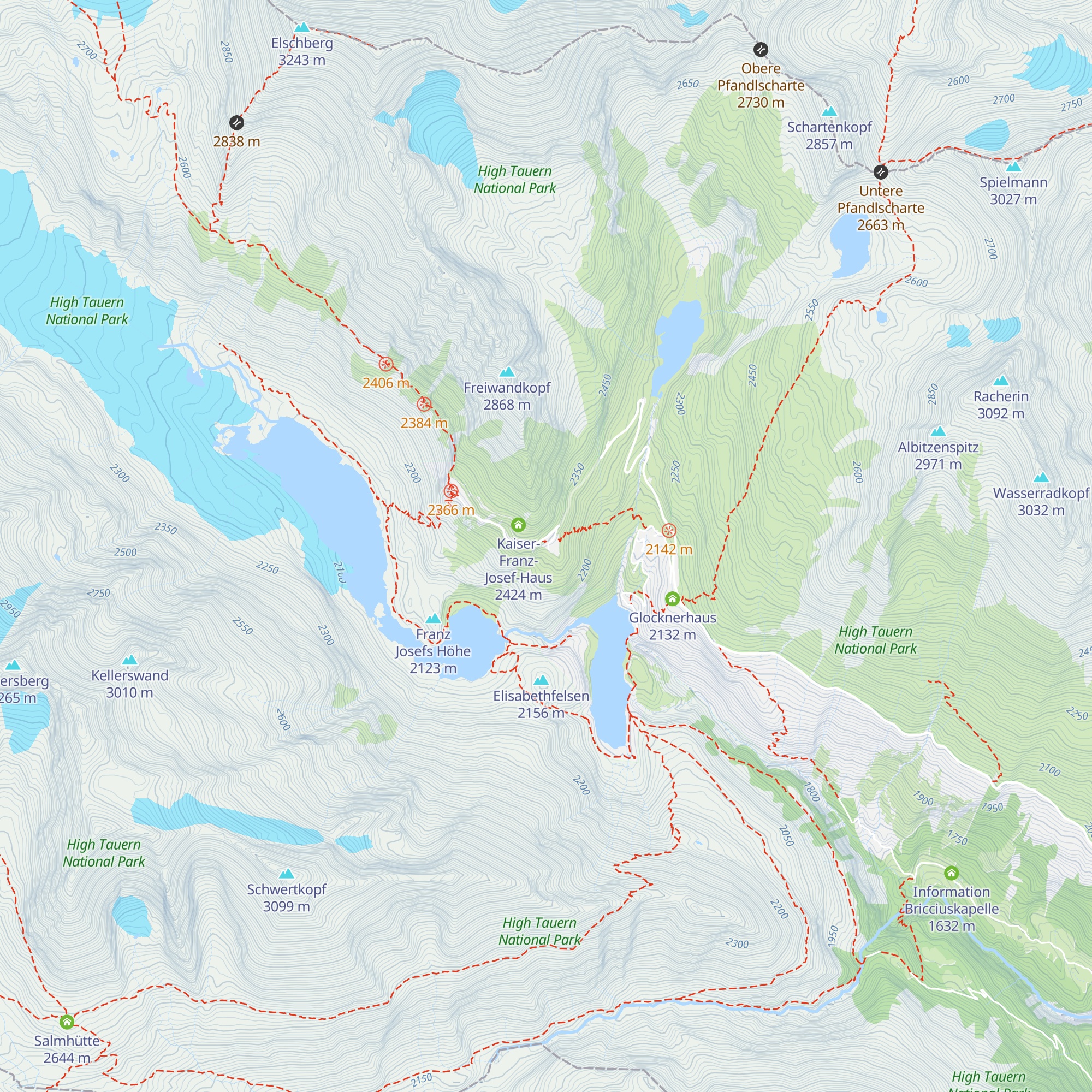 Hoher Sattel map