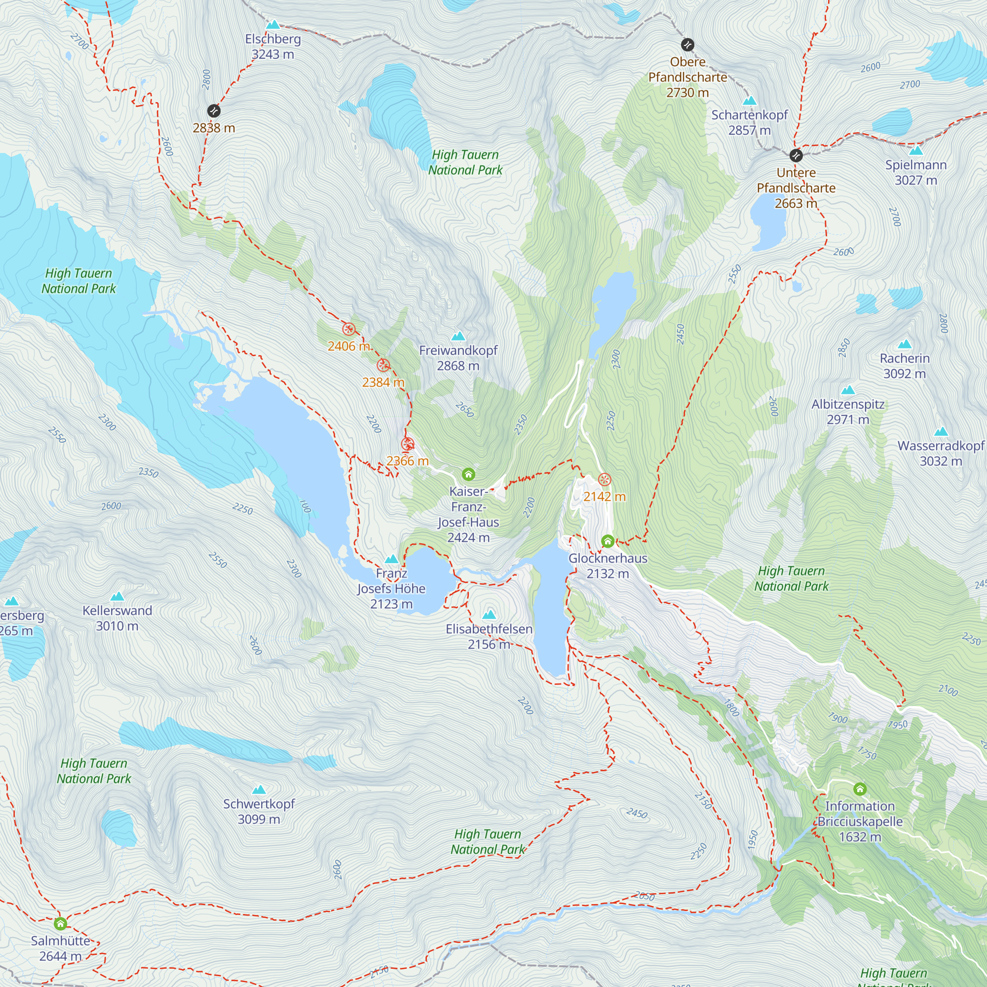 Hoher Sattel map