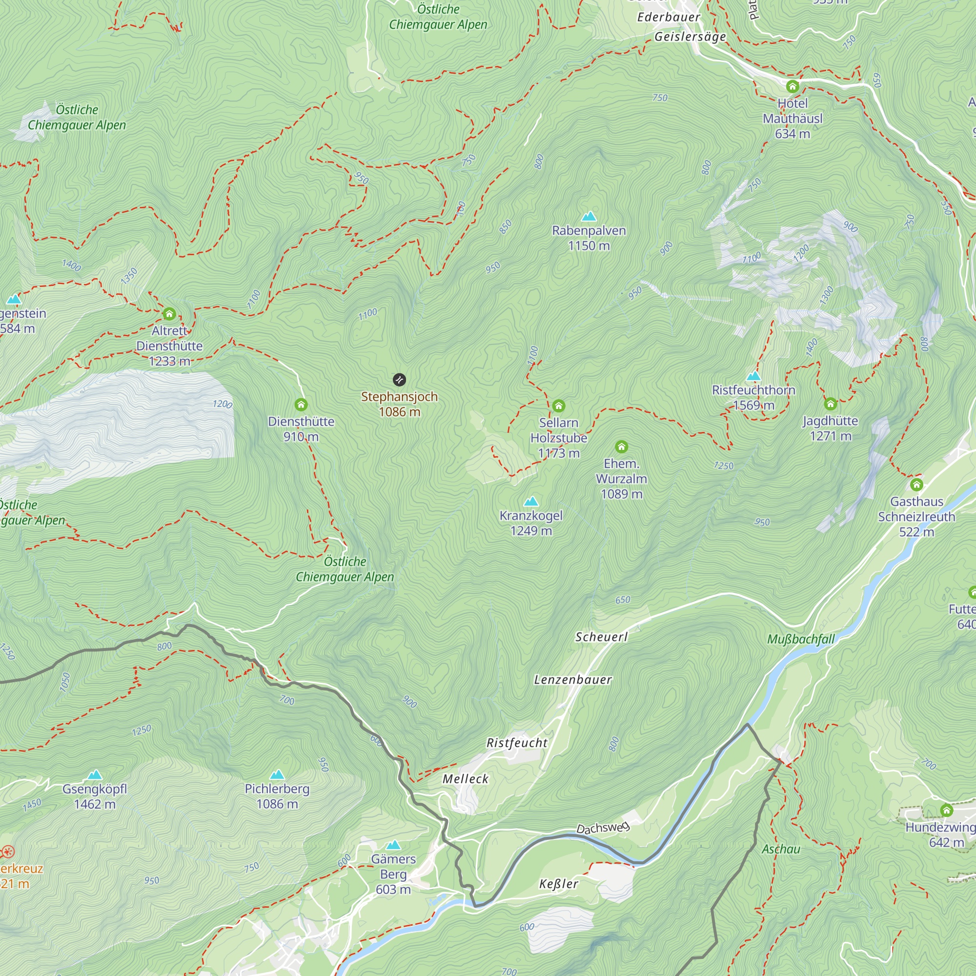 Diensthütte Sellarn map