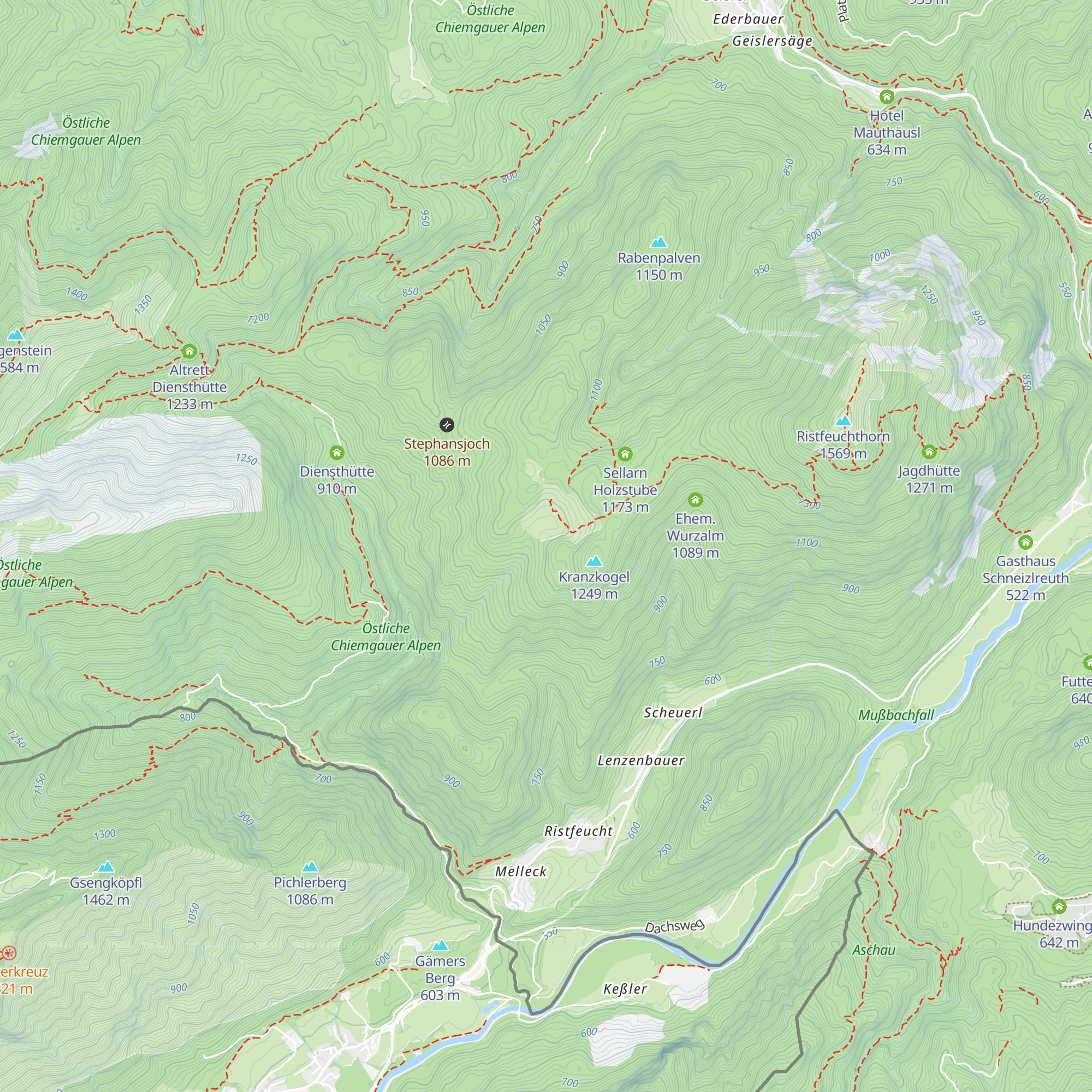 Diensthütte Sellarn map