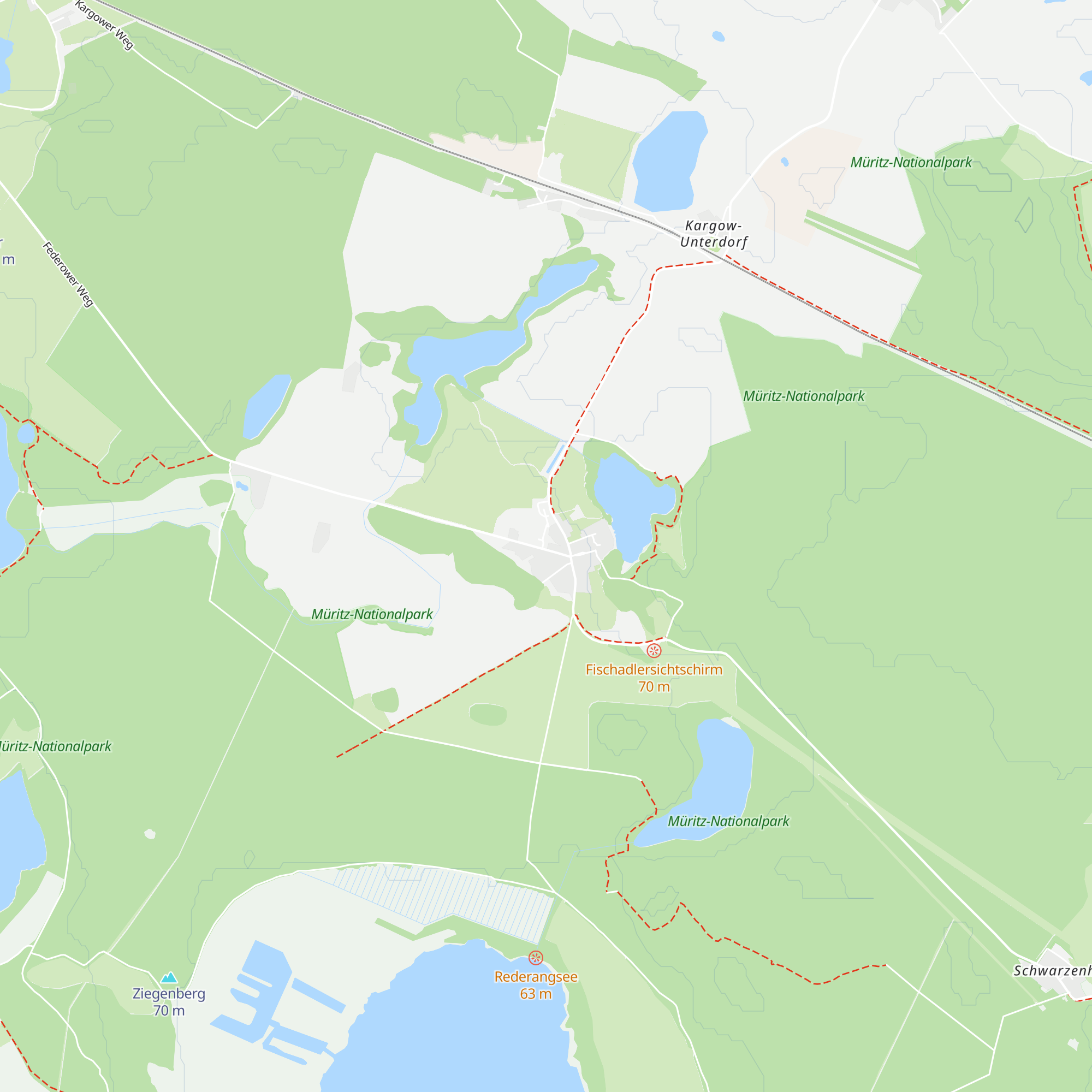 Müritz-Nationalpark map