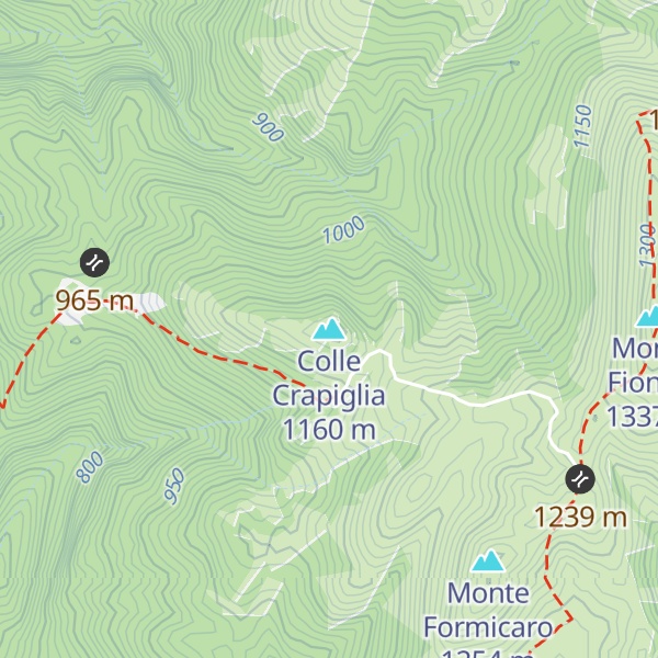 Map of Colle Crapiglia