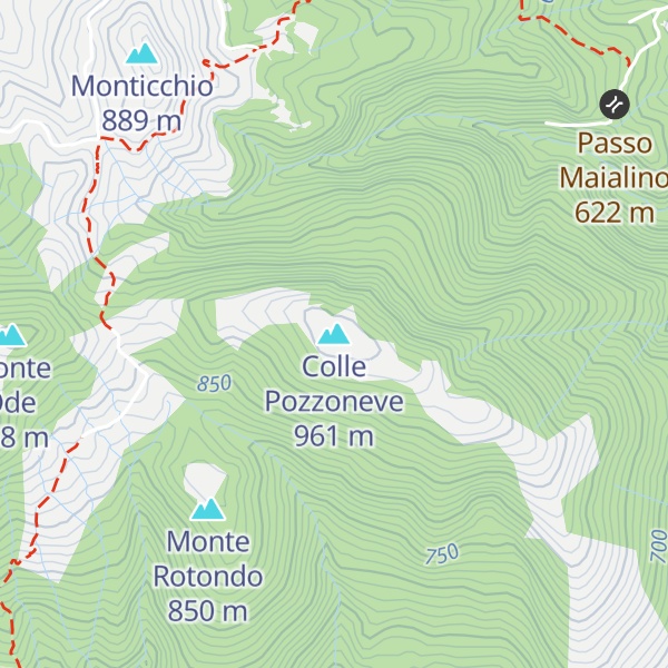 Map of Colle Pozzoneve