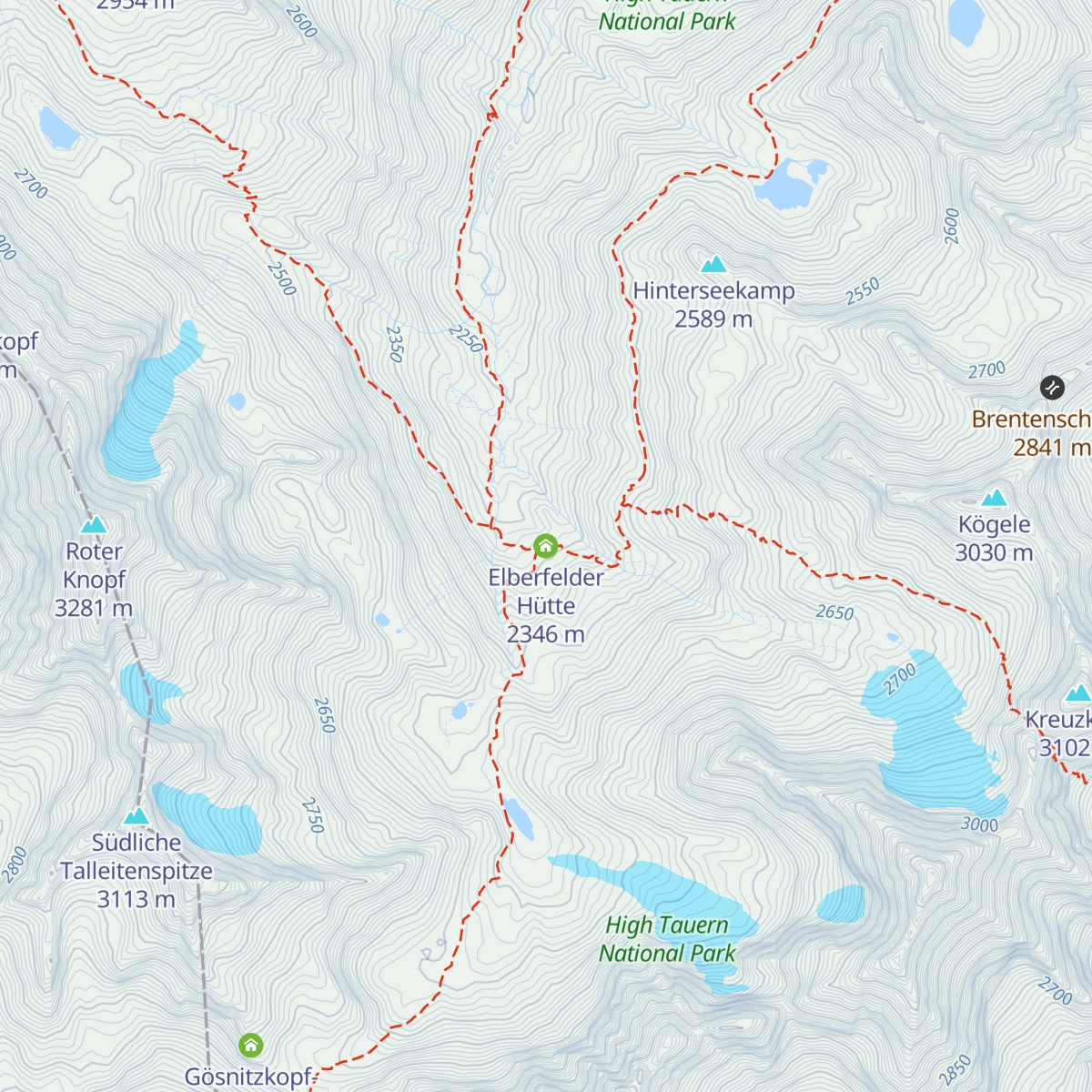 Elberfelder Hütte map