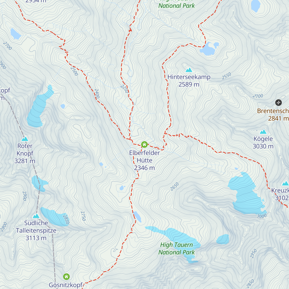 Elberfelder Hütte map