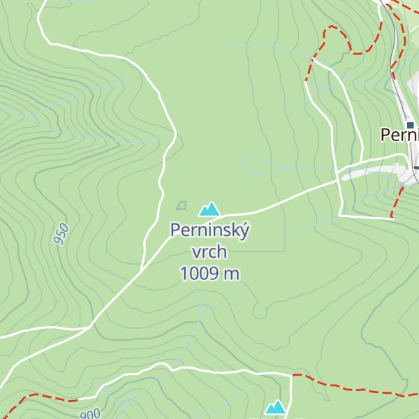 Map of Perninský vrch