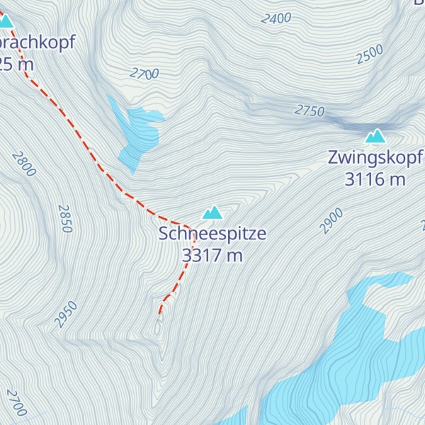 Map of Schneespitze