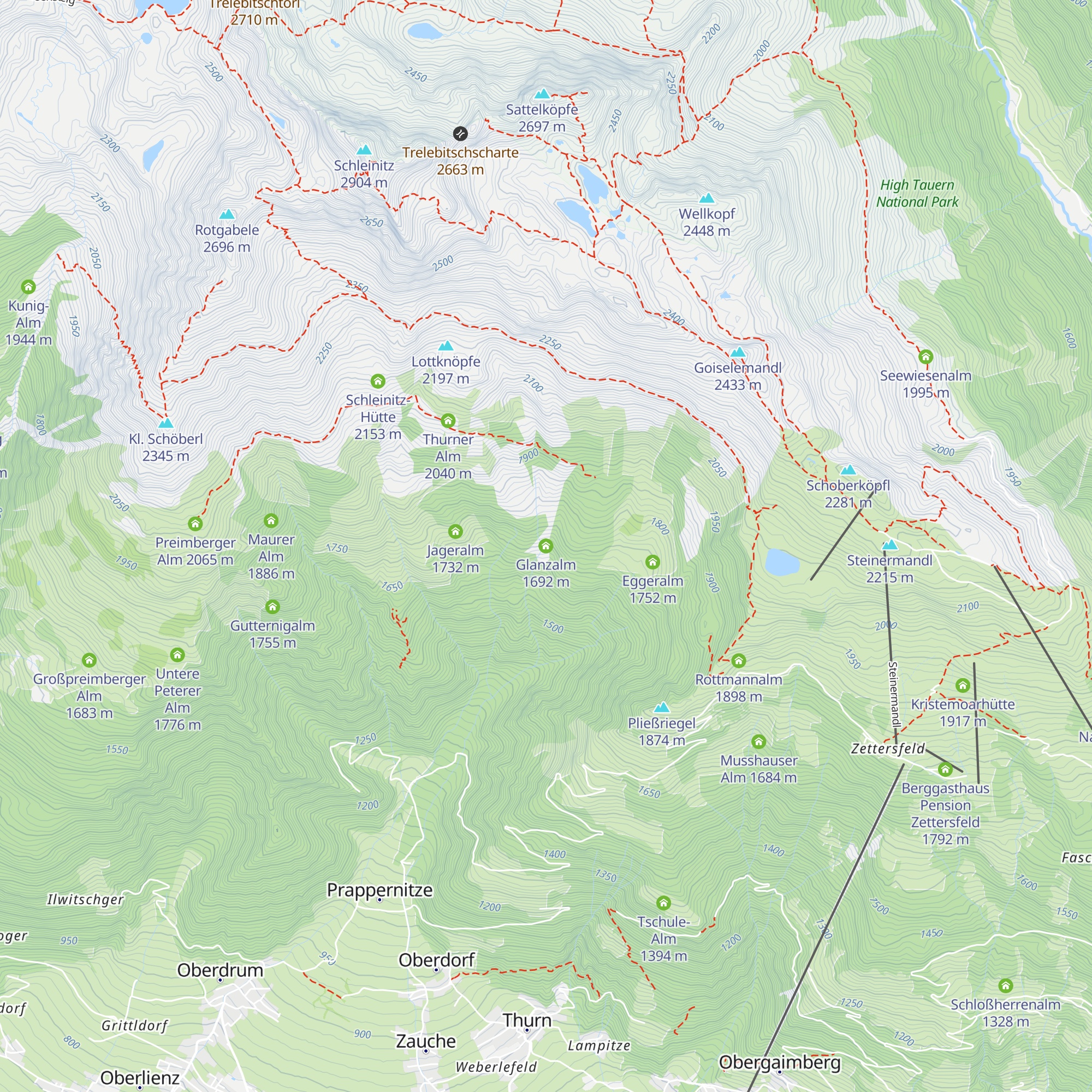 Glanzalm map