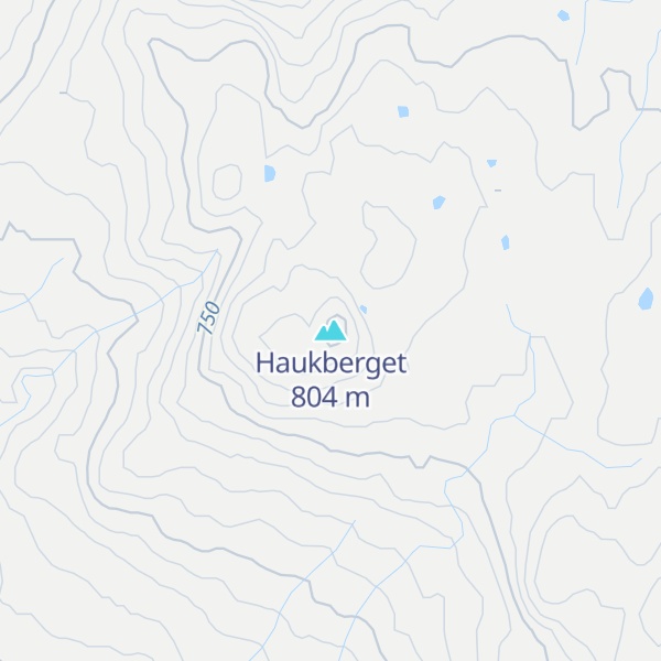 Map of Haukberget