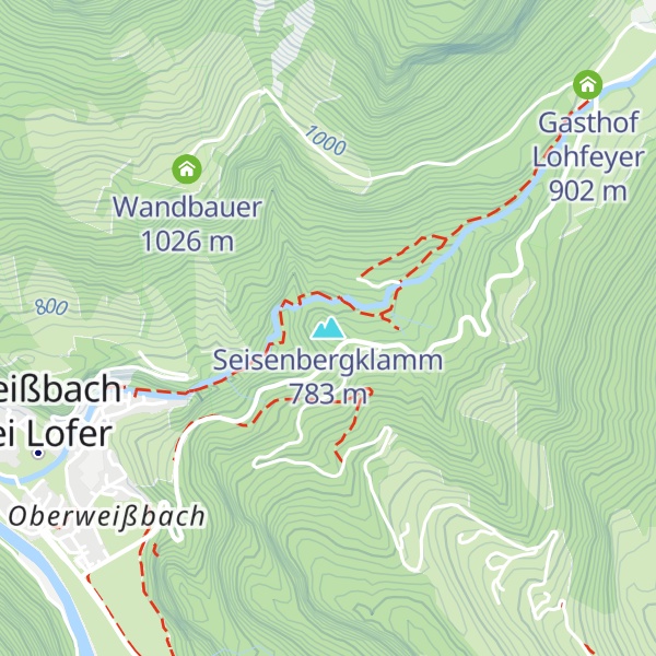 Map of Seisenbergklamm