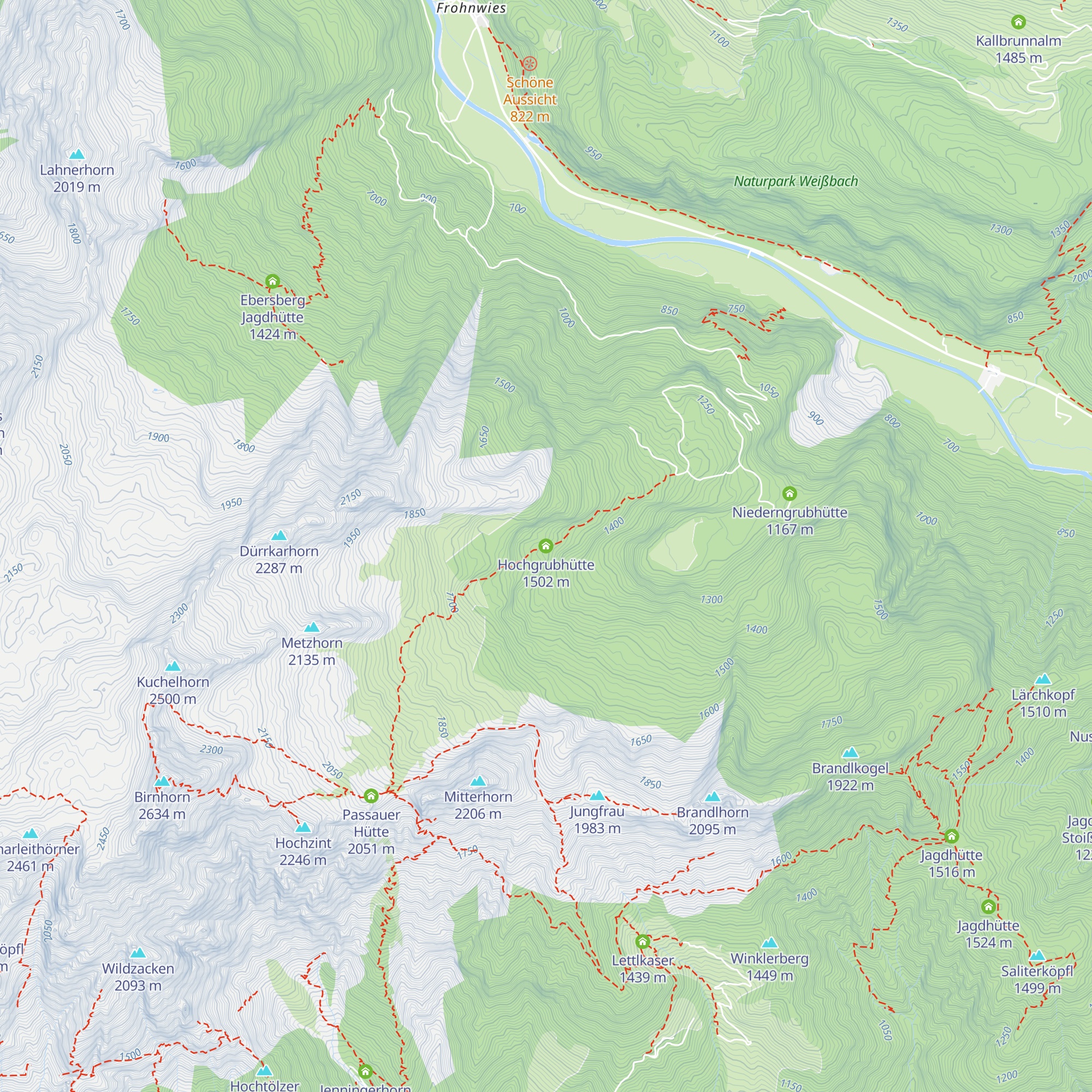 Hochgrubhütte map