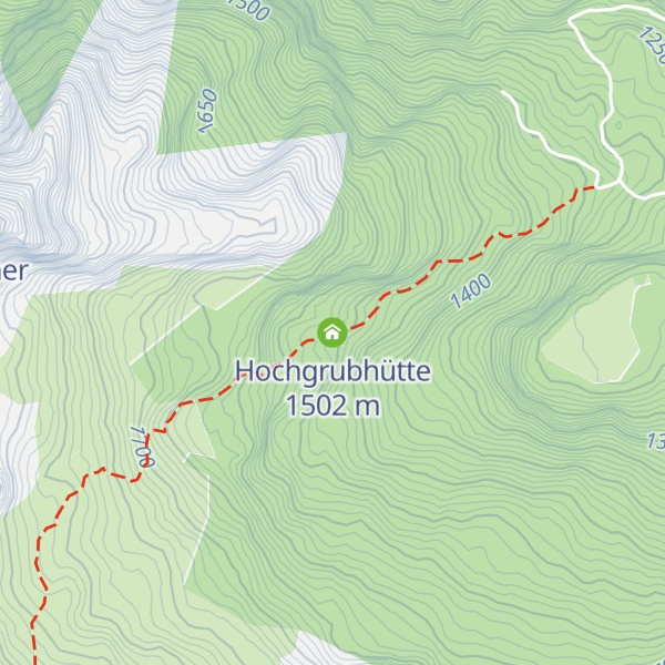 Map of Hochgrubhütte