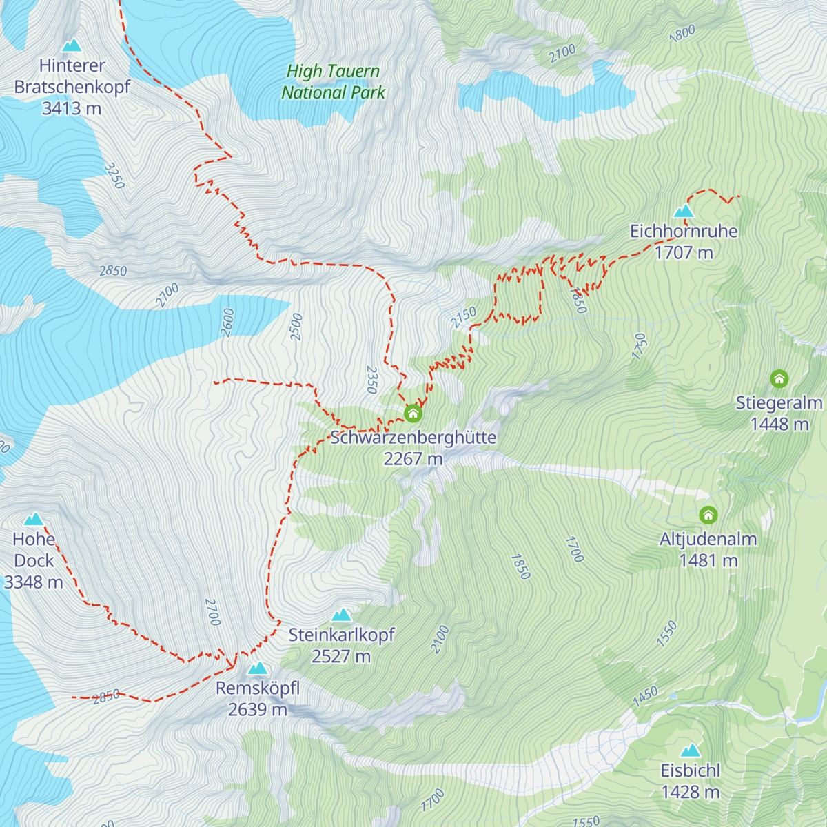 Schwarzenberghütte map
