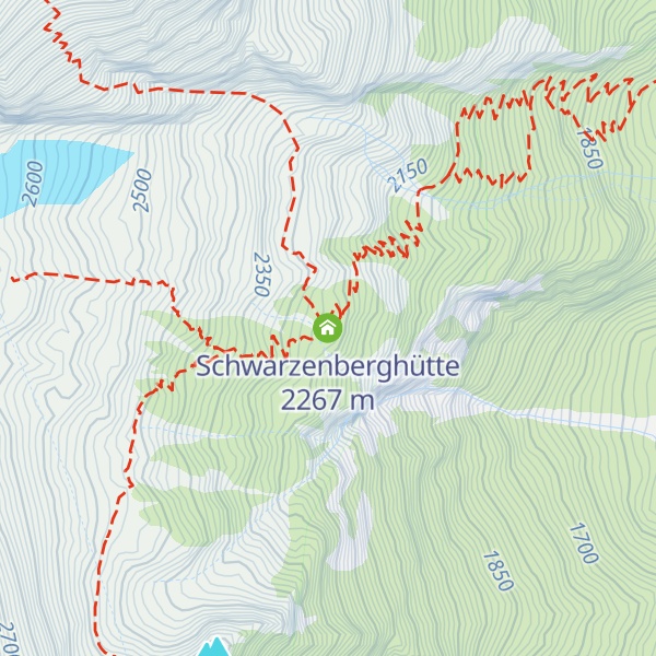 Map of Schwarzenberghütte