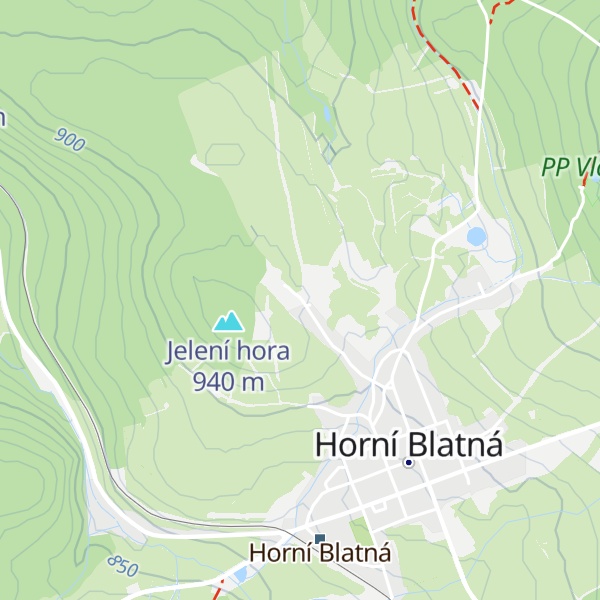 Map of Na bile stope