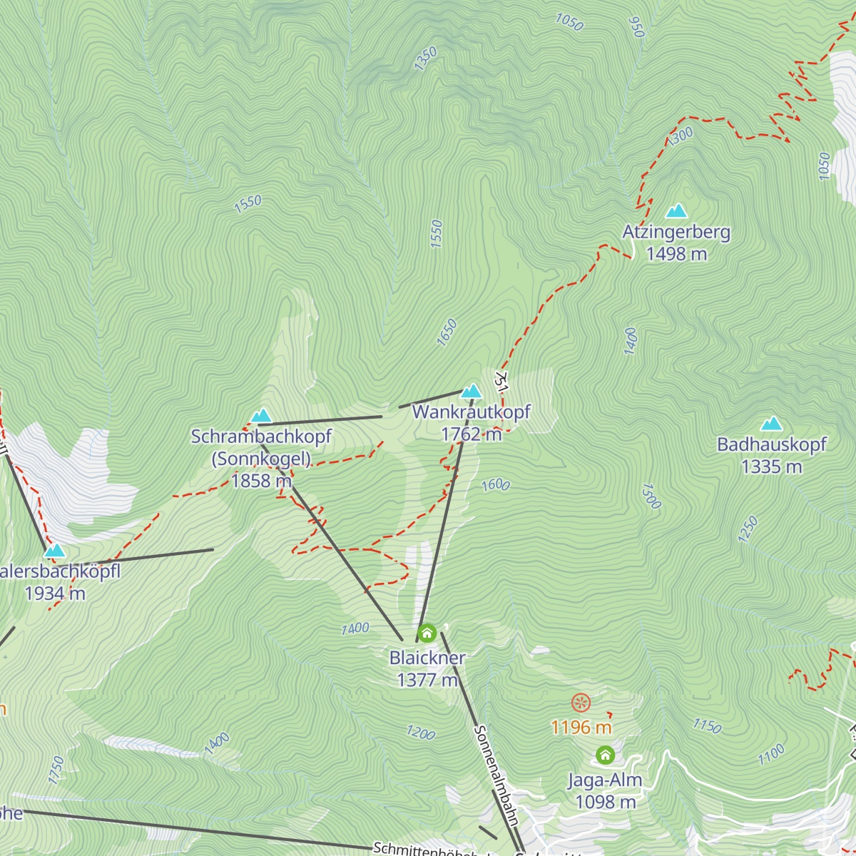 Schmiedhofalm map
