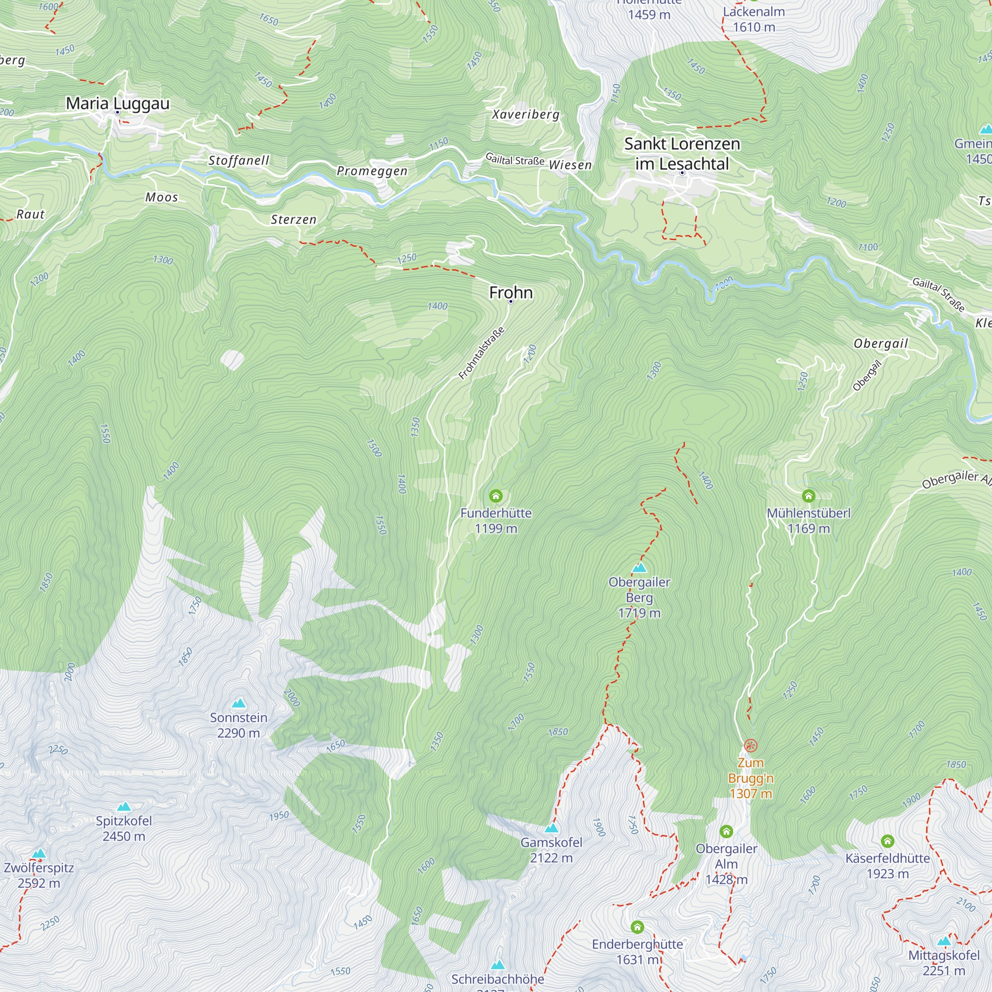Funderhütte map
