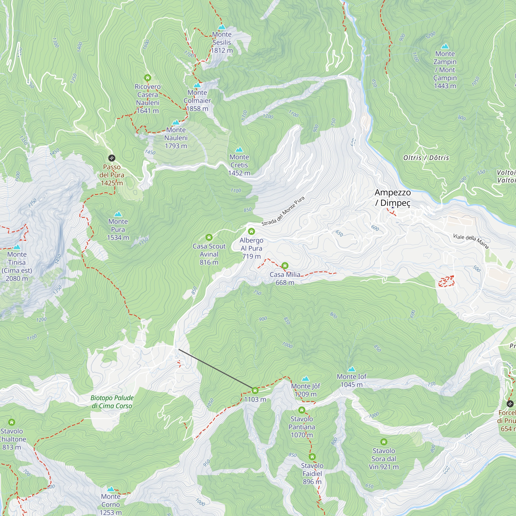 Casa Cjastelat map