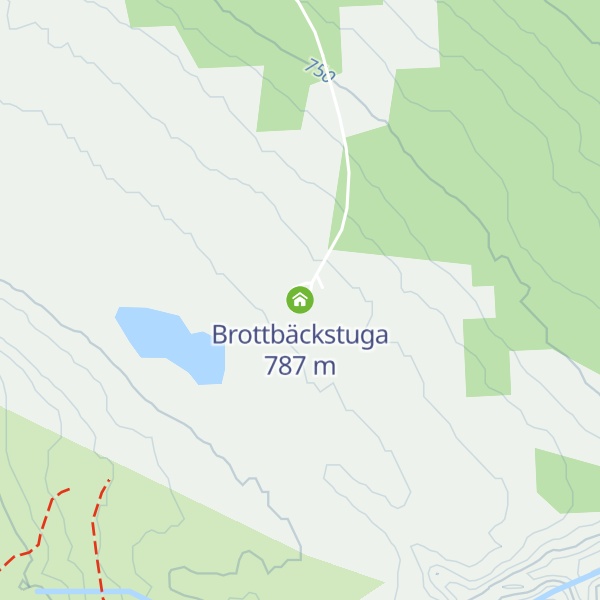 Map of Brottbäckstuga