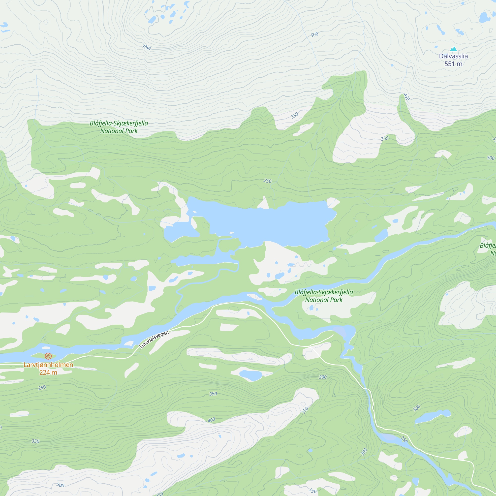 Dalvasshytta map