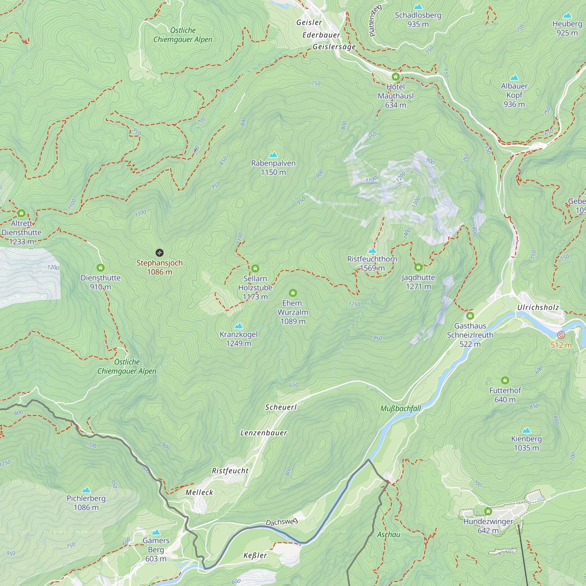 Ehem. Wurzalm map