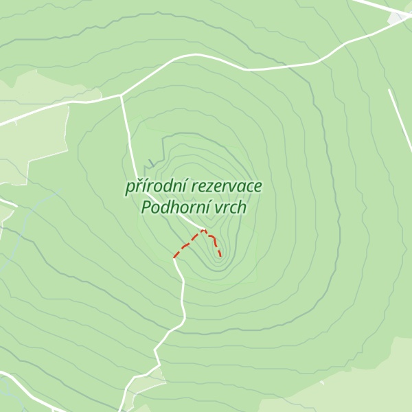 Map of Podhorní vrch