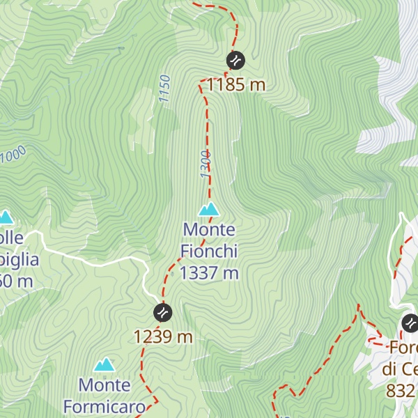 Map of Monte Fionchi