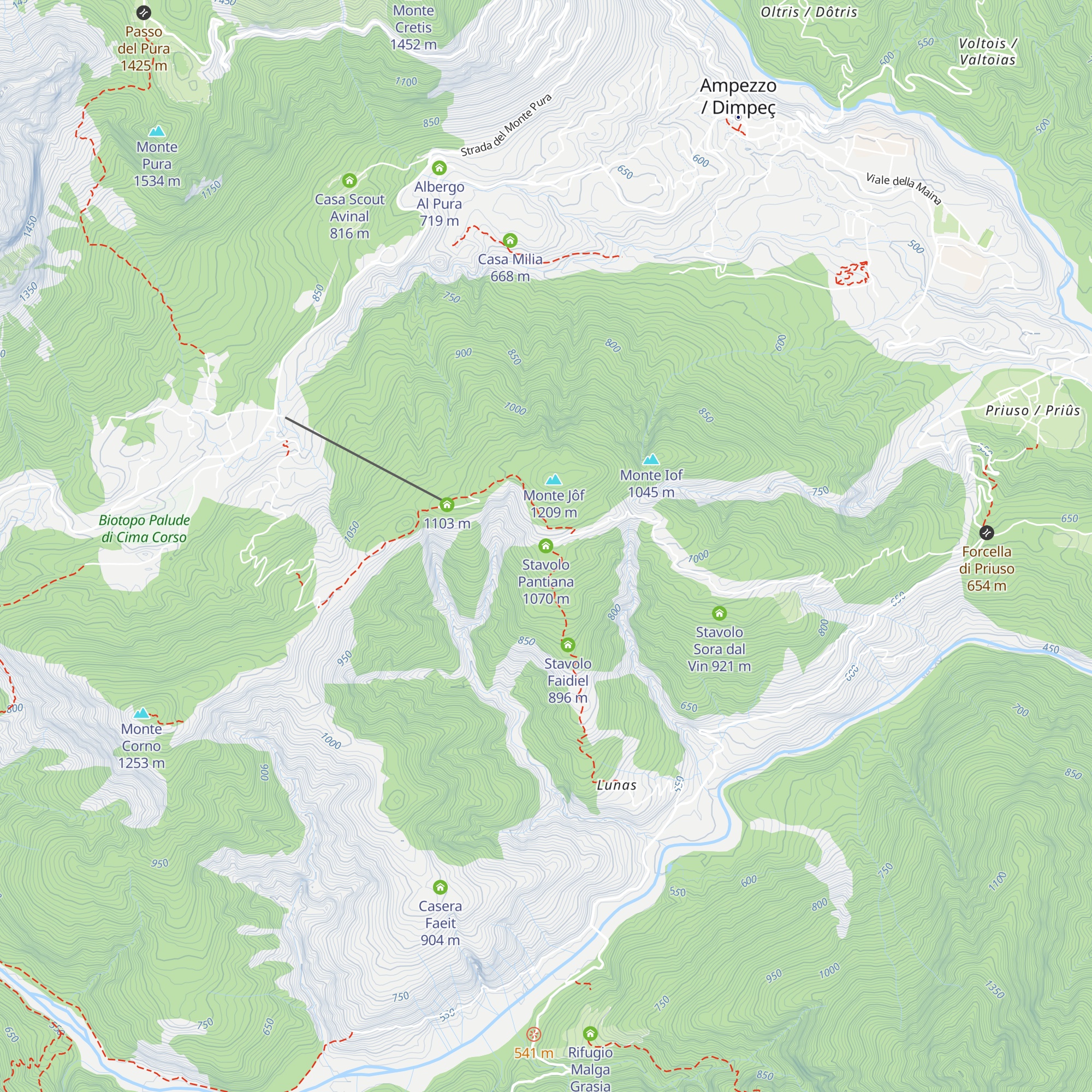 Stavolo Pantiana map