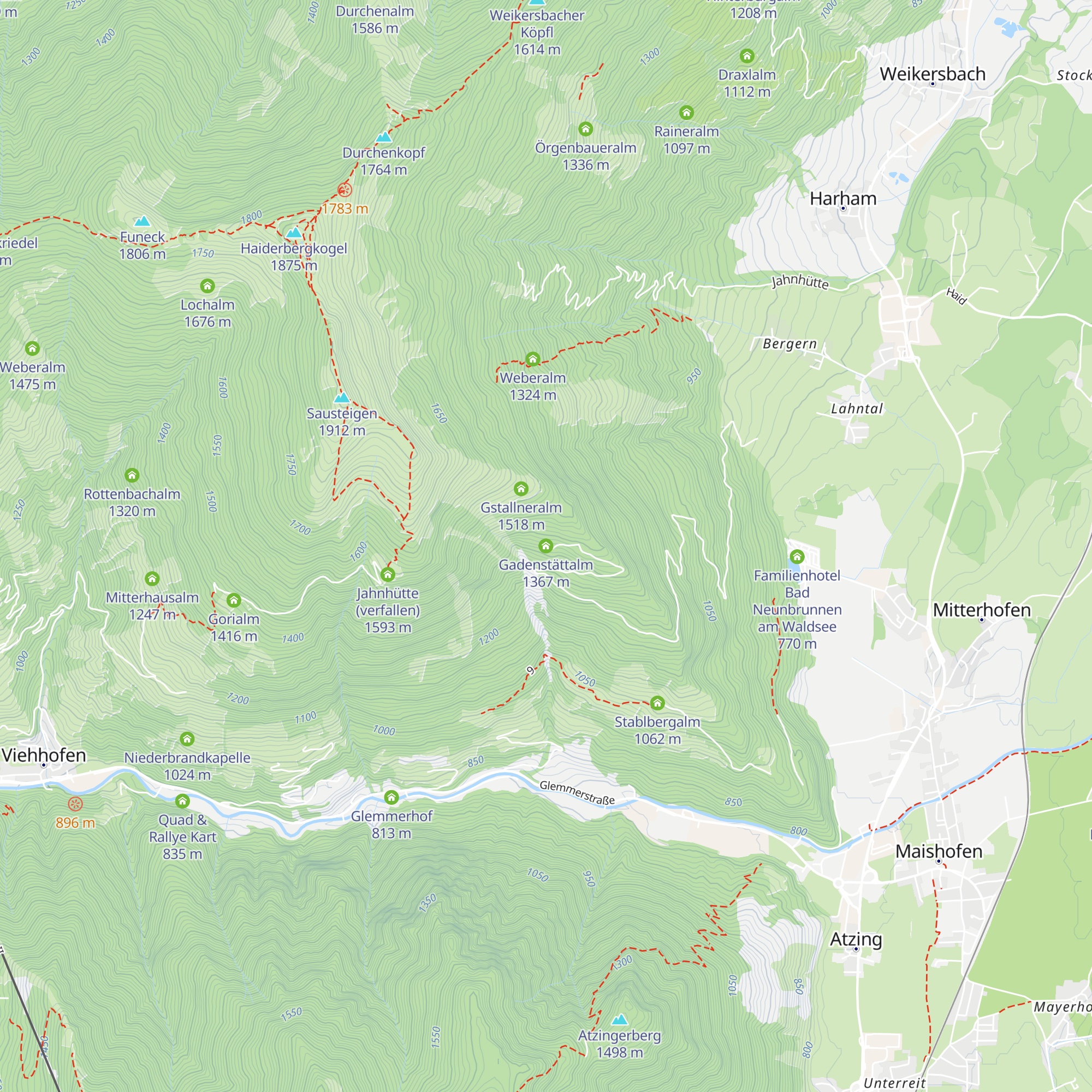 Gadenstättalm map