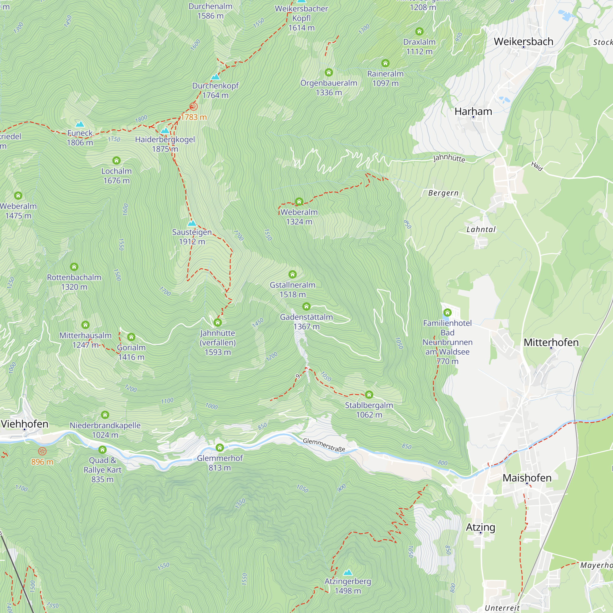Gadenstättalm map