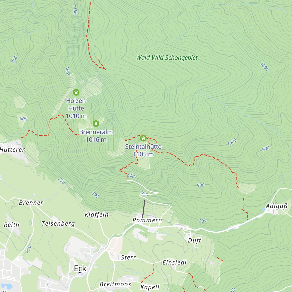 Bäckeralm map