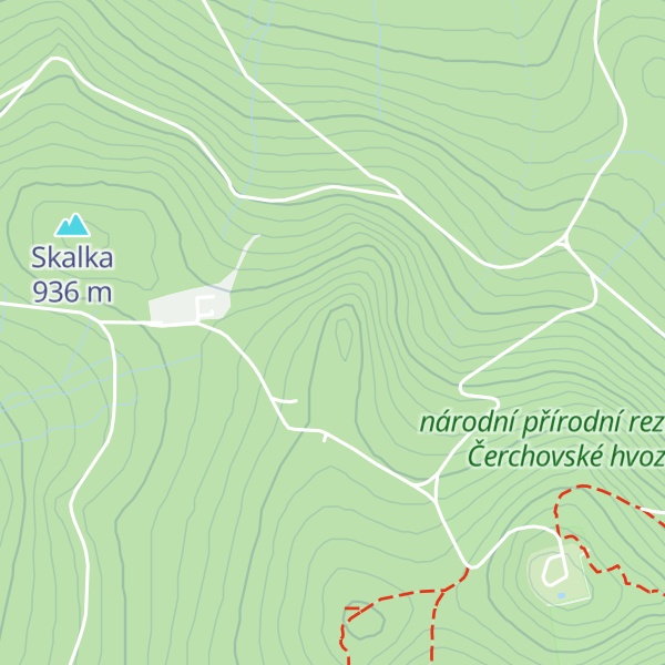 Map of Malinová hora