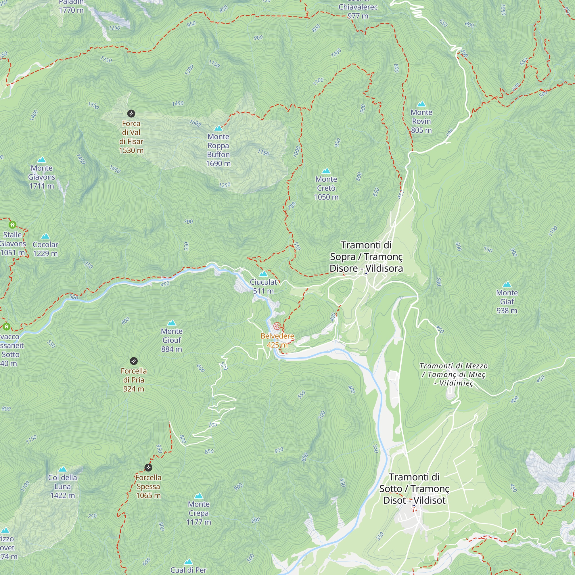 Mulino di Pradiel map