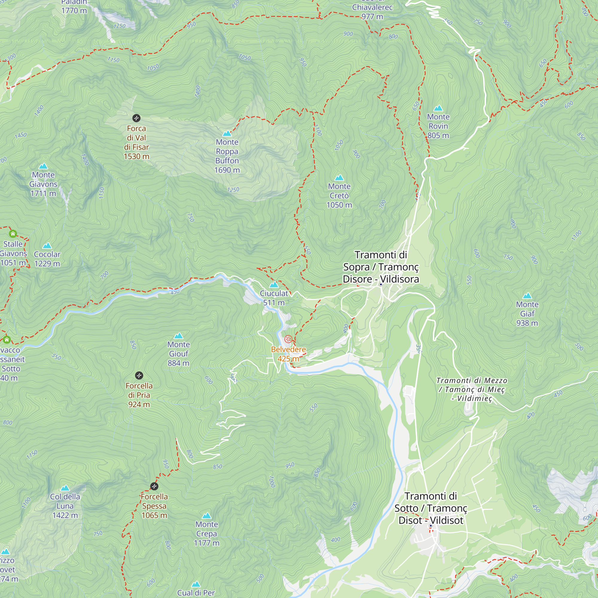 Mulino di Pradiel map