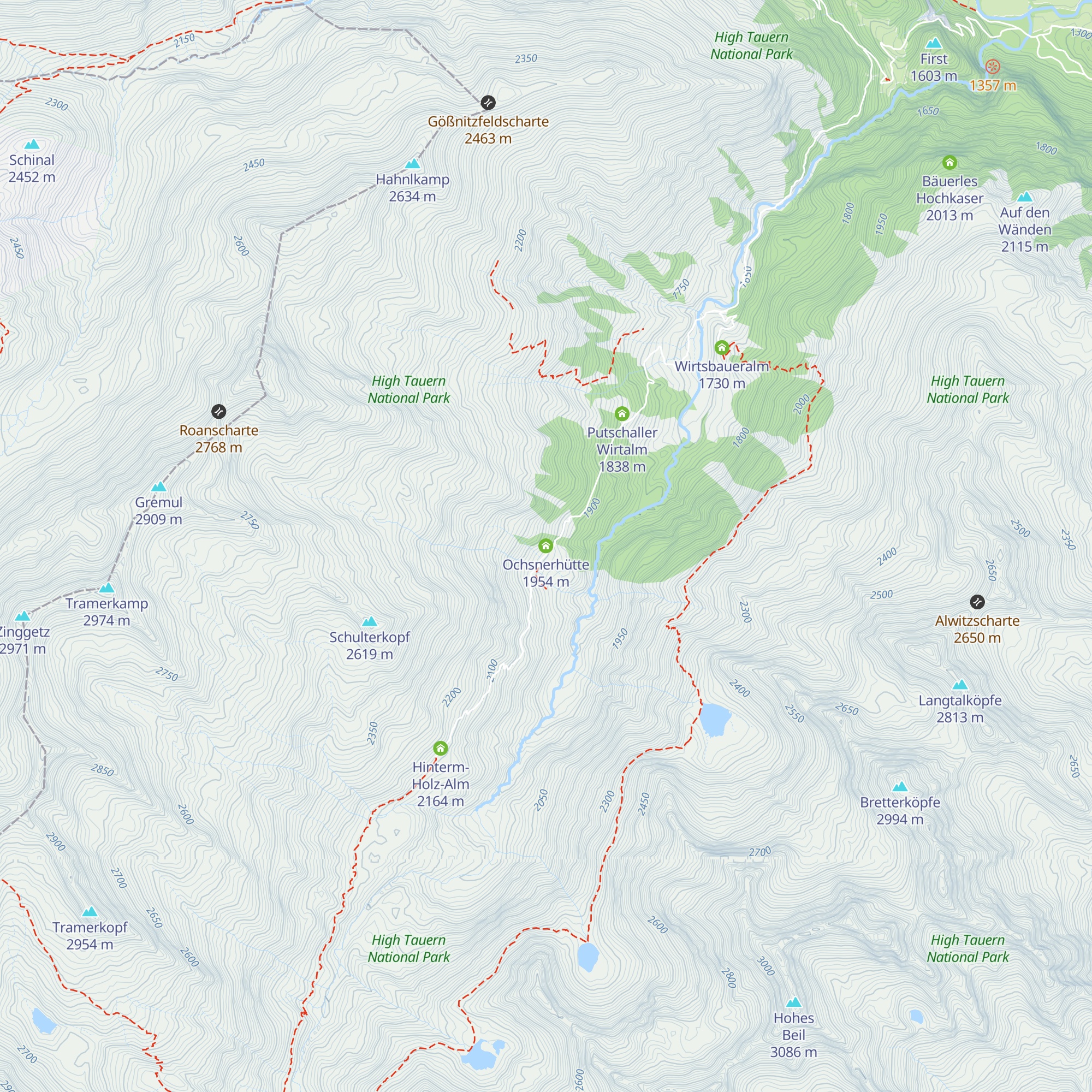 Ochsnerhütte map