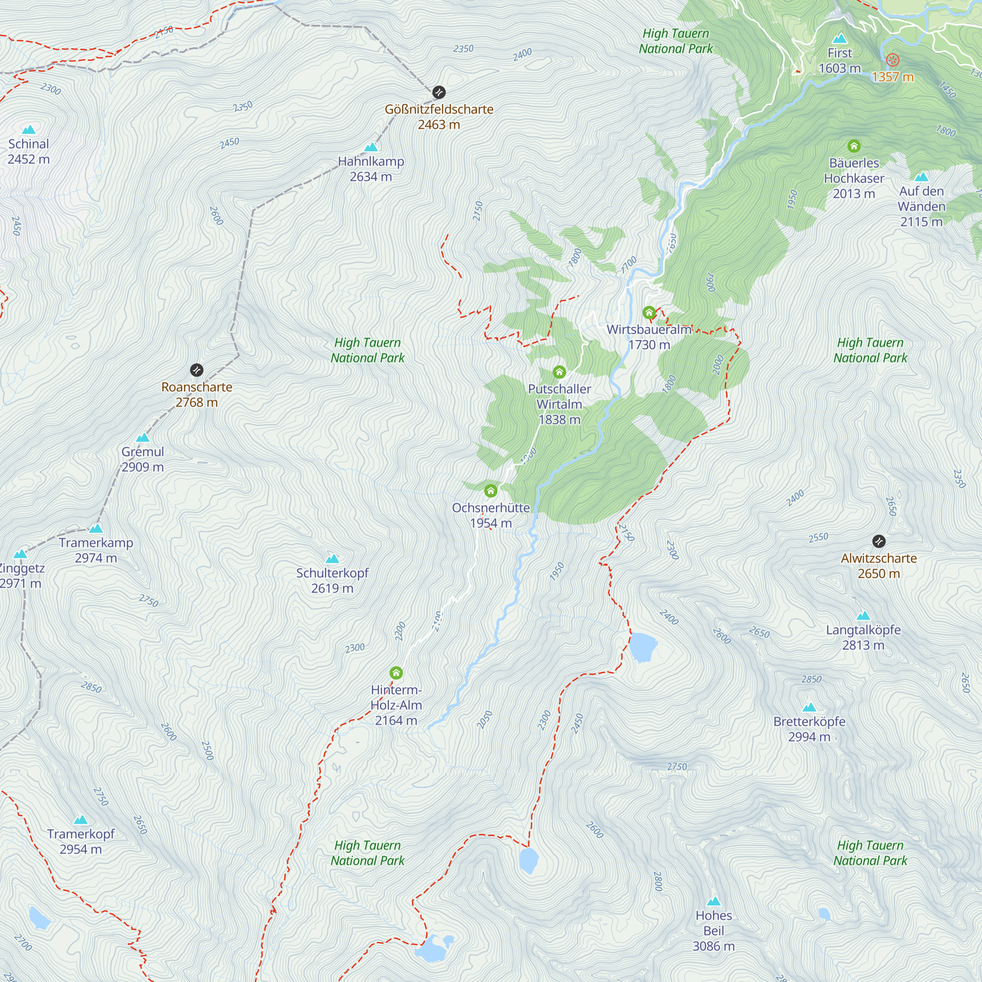 Ochsnerhütte map
