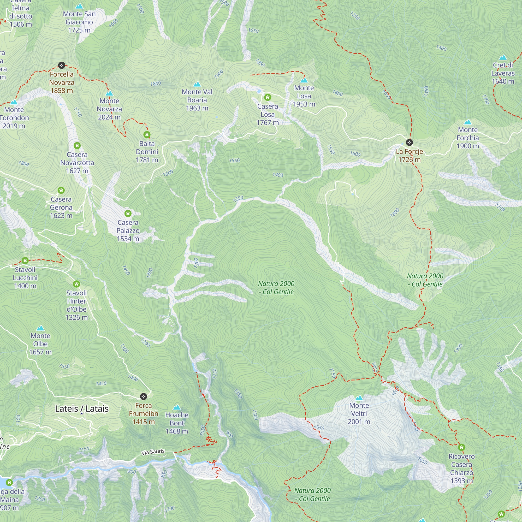 Casera Campo map