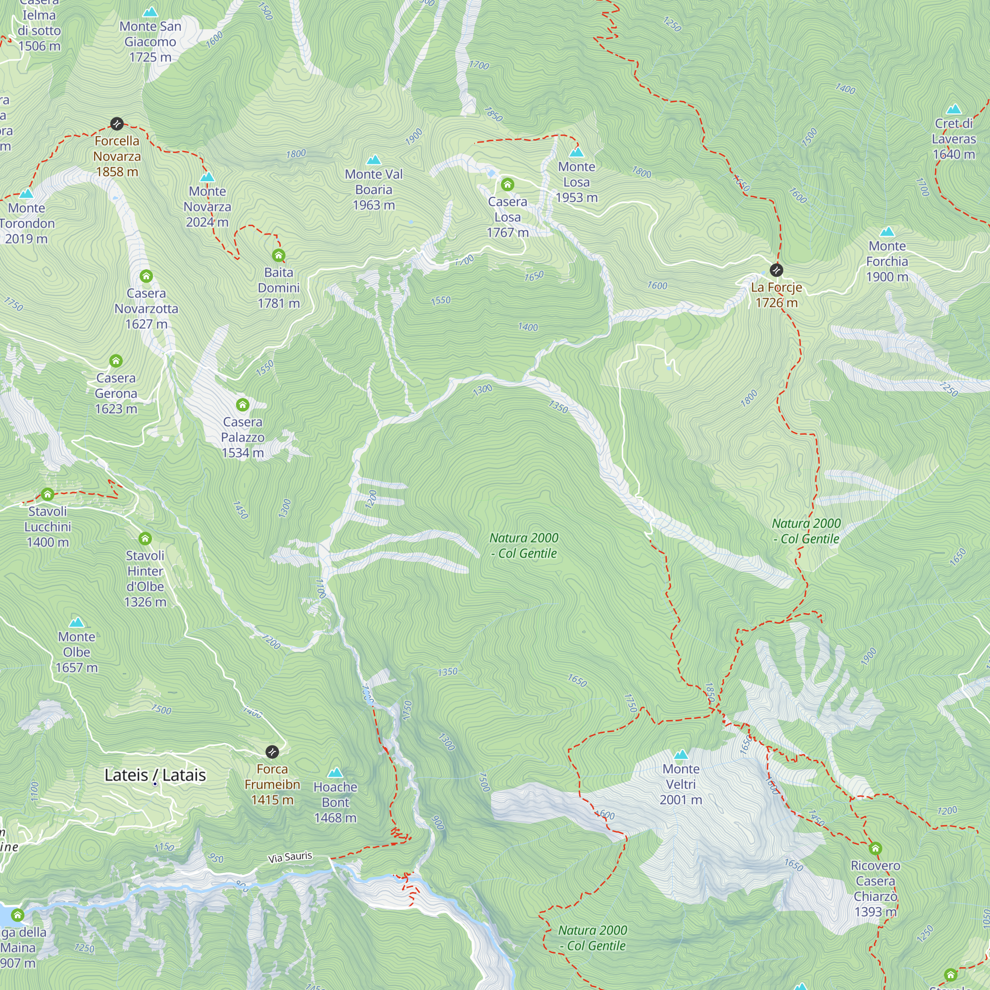 Casera Campo map