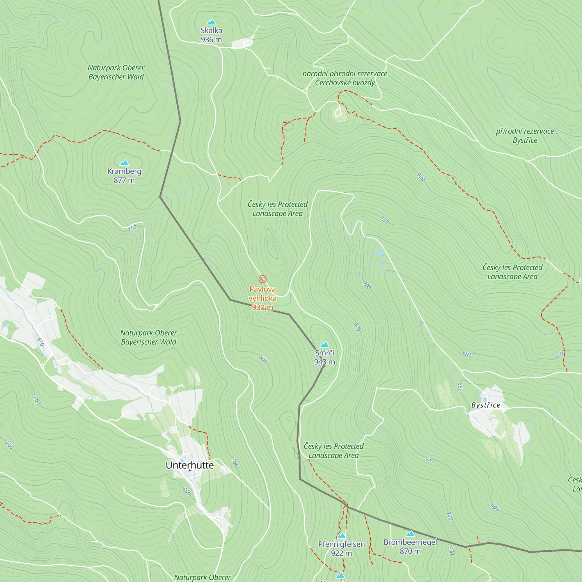 Na zlomu / Sattelhütte map
