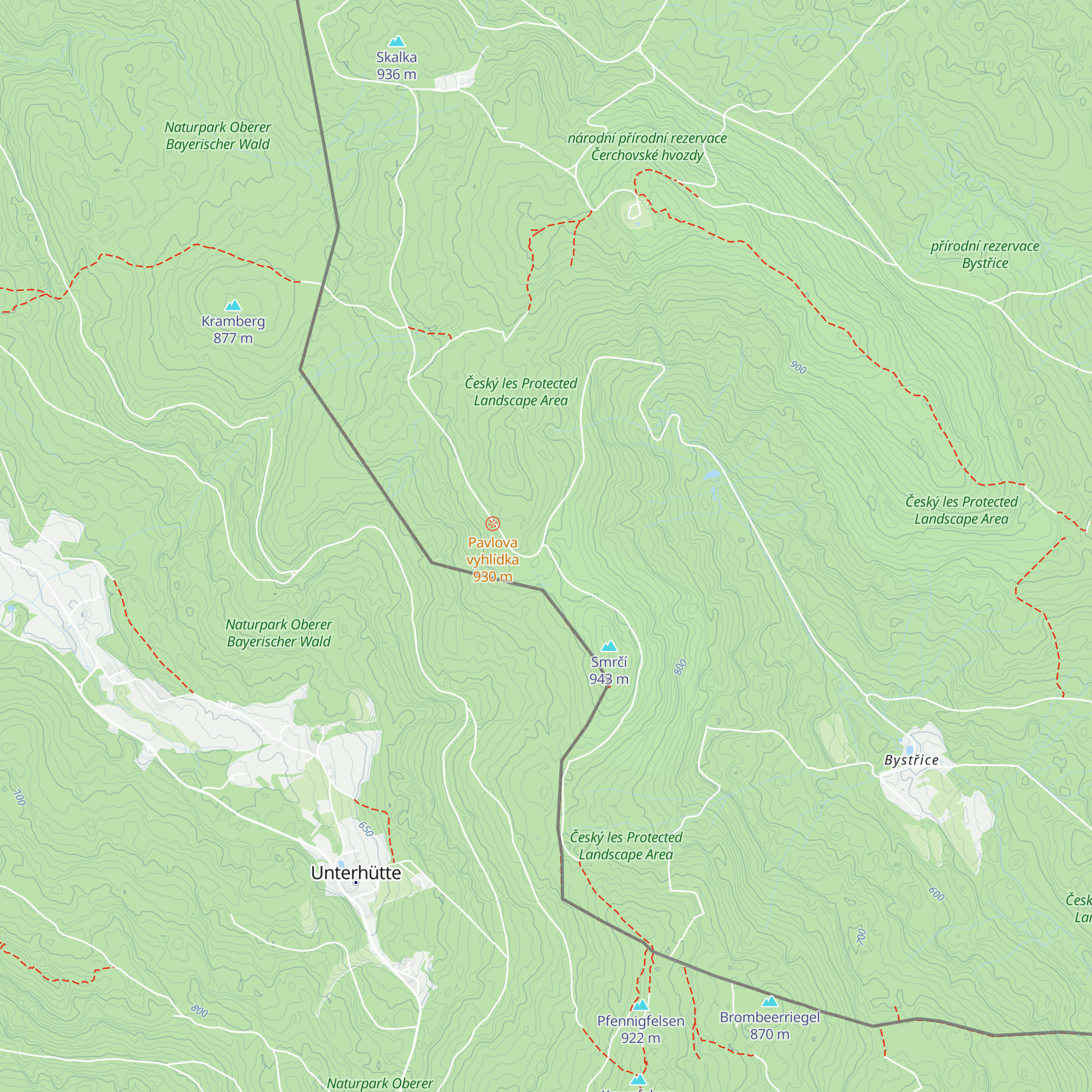 Na zlomu / Sattelhütte map