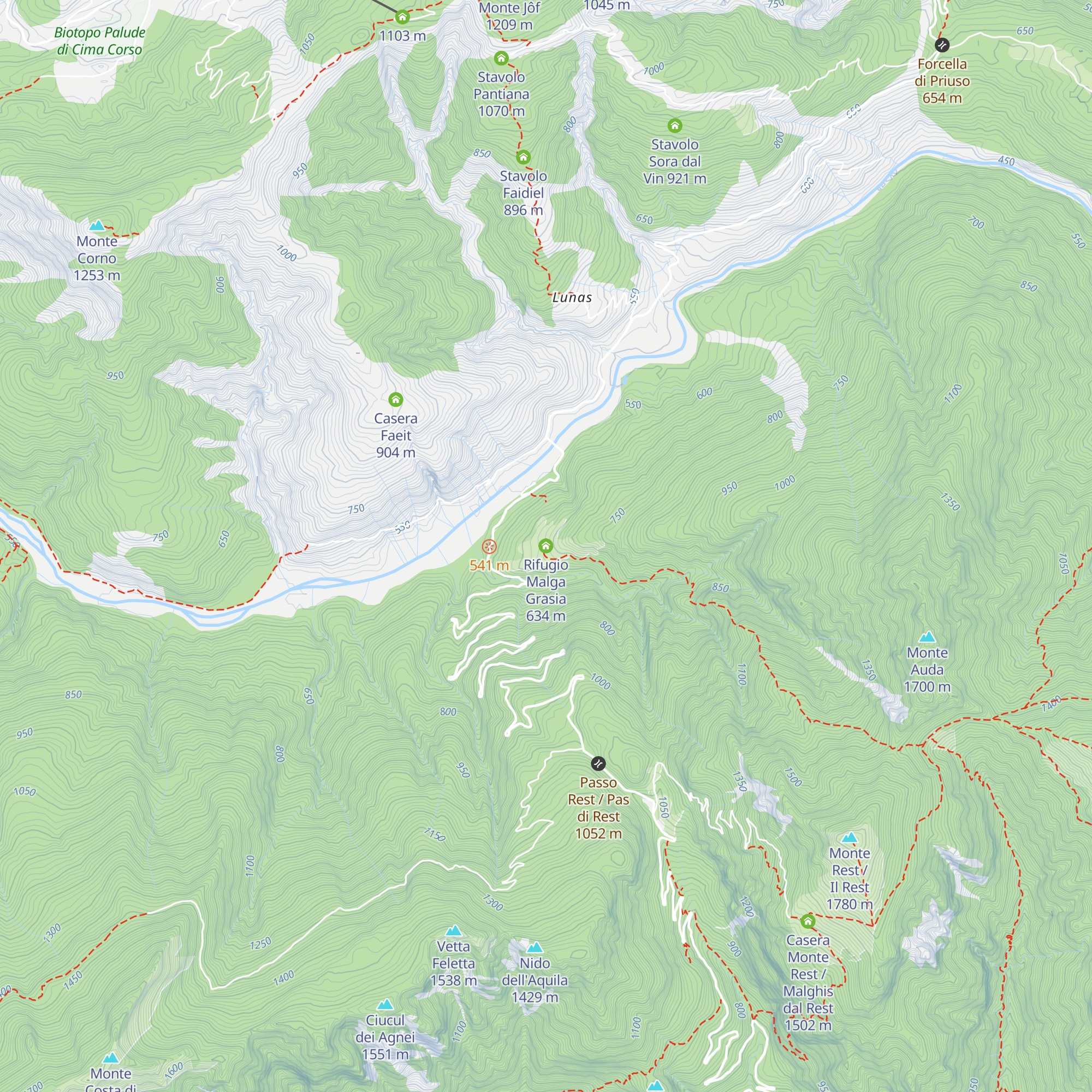 Rifugio Malga Grasia map
