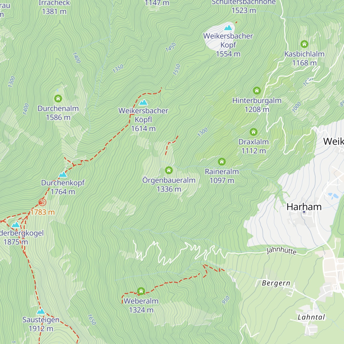 Örgenbauernalm map