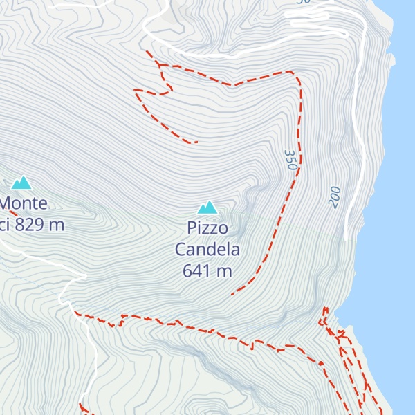 Map of Pizzo Candela