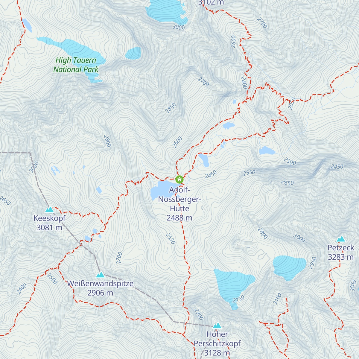 Adolf-Nossberger-Hütte map